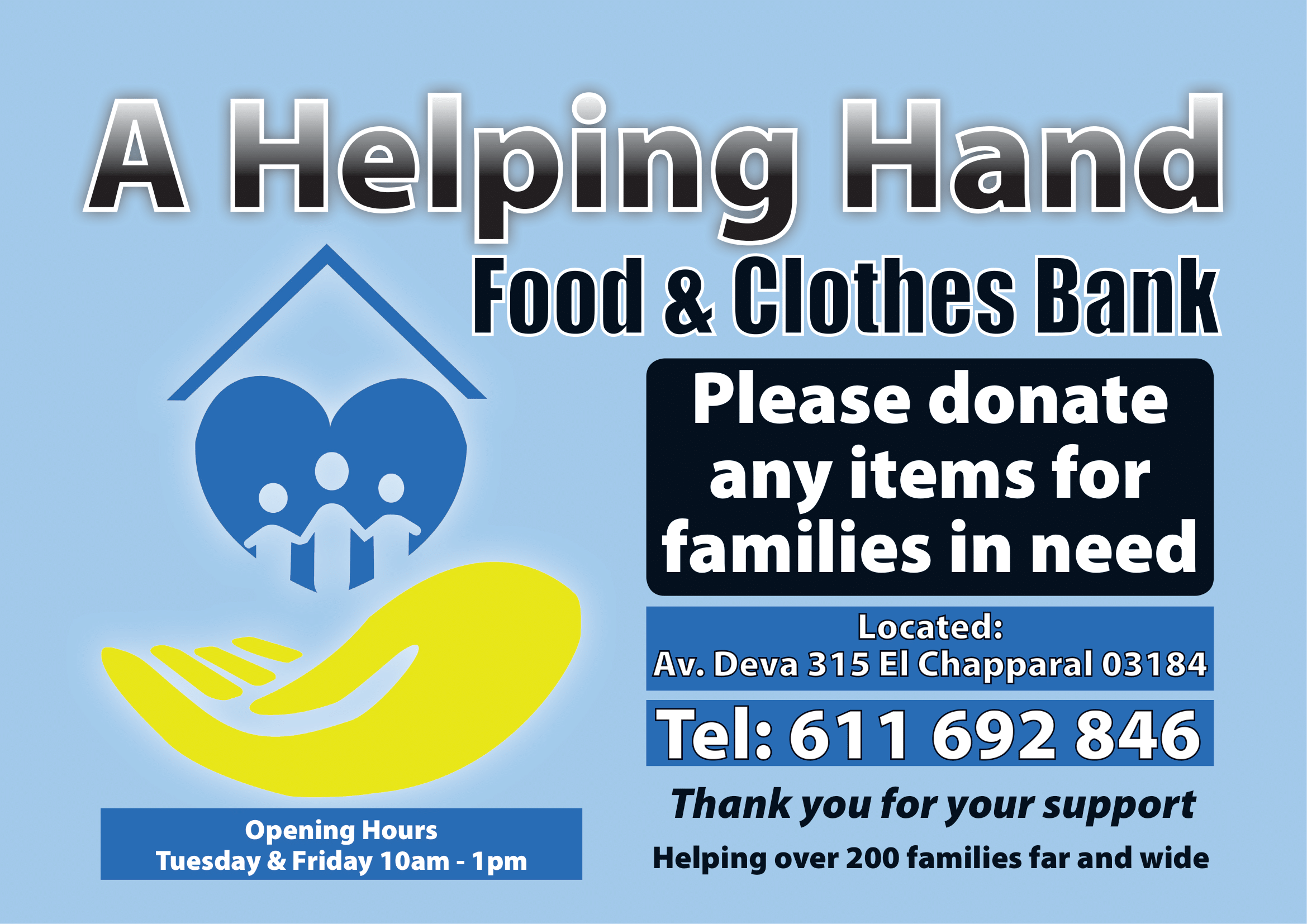 A Helping Hand - Food & Clothes bank charity - details image